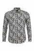 Paisley Floral Cotton-Linen Shirt - Black