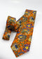 Floral Silk Tie - Orange