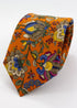 Floral Silk Tie - Orange