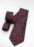 Micro Floral Silk Jacquard Tie - Orange