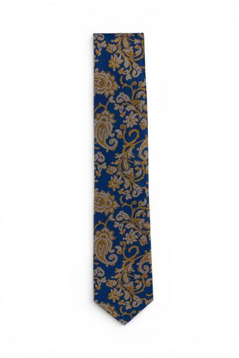 Yellow Paisley Silk Tie