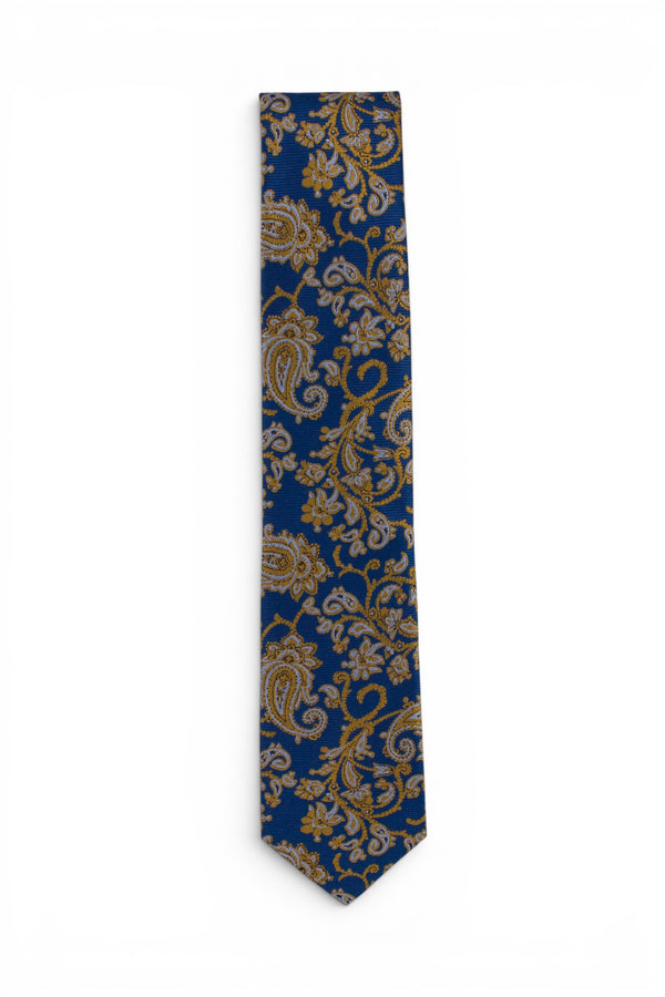 Yellow Paisley Silk Tie