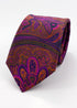 Paisley Silk Jacquard Tie - Purple
