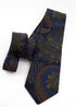 Paisley Wool Tie - Navy