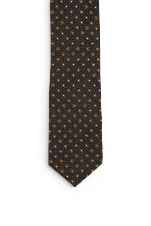 Floral Silk Tie - Brown