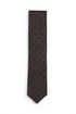 Geometric Silk Tie - Brown