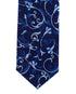 Navy Patterned Silk Tie