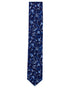 Navy Patterned Silk Tie