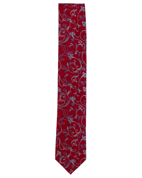 Red Patterned Silk Tie