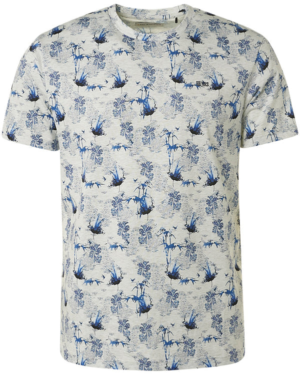 Cream Printed Crew T-Shirt