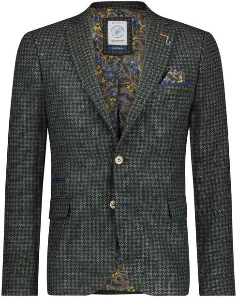 Green Small Check Blazer