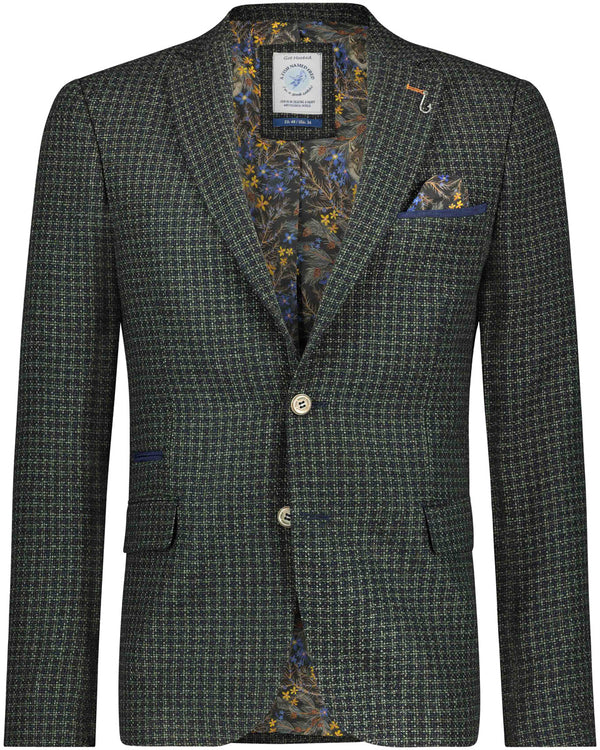 Green Small Check Blazer