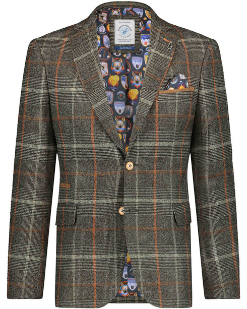 Camel Big Check Blazer