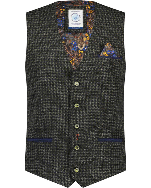 Green Small Check Waistcoat