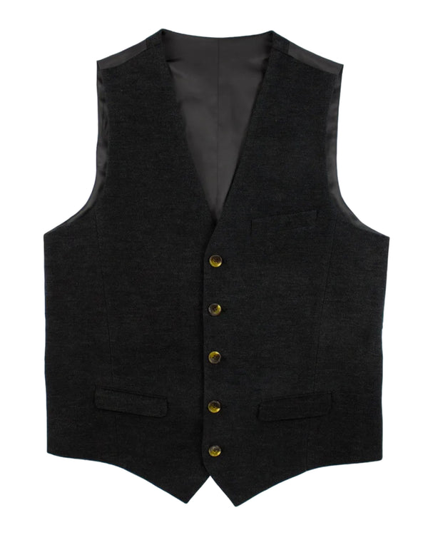 Brushed Cotton Soot Waistcoat