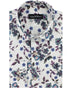 White Floral Cotton-Linen Shirt