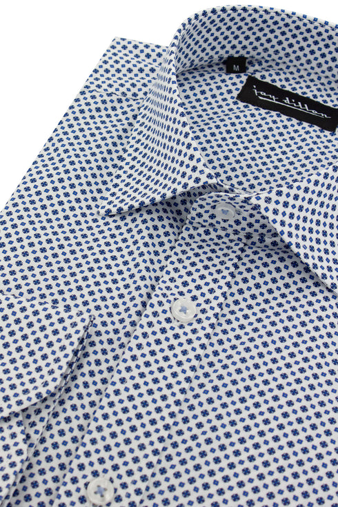 Blue Micro Floral Shirt