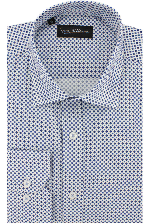 Blue Micro Floral Shirt