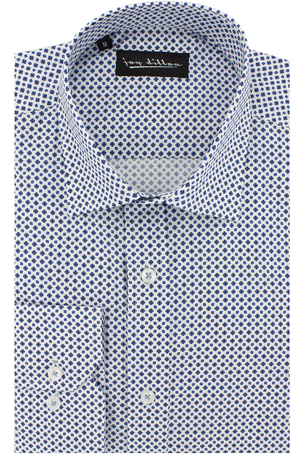 Blue Micro Floral Shirt