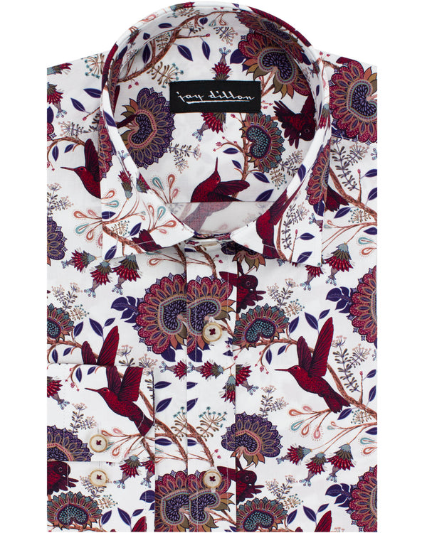 Hummingbird Paisley Print Shirt