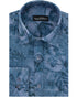 Blue Floral Cotton-Linen Shirt