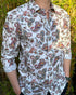 White Paisley Print Shirt