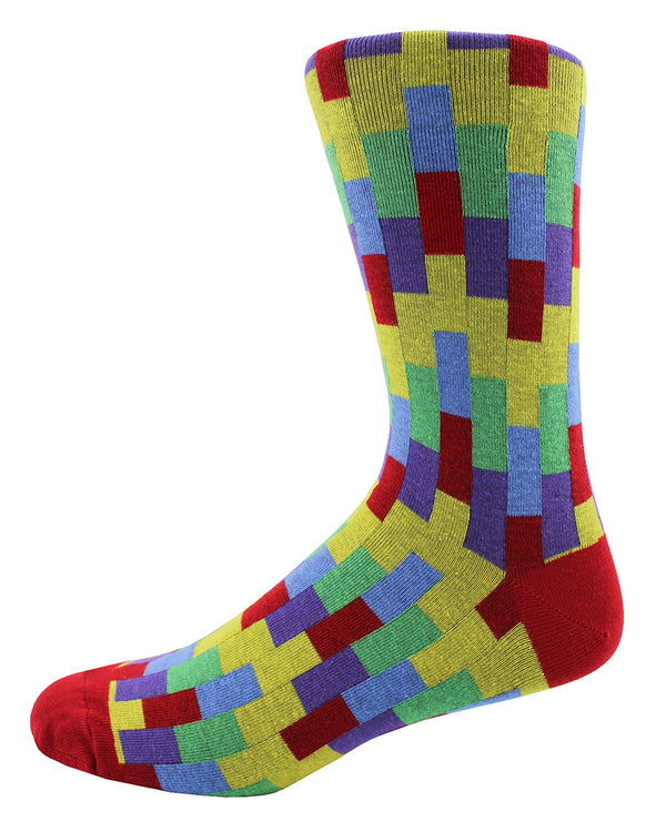 Parquetry Socks - Yellow