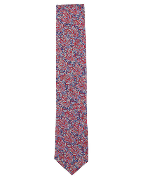 Red Paisley Silk Tie