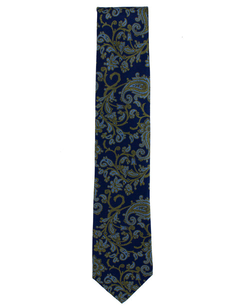 Green Paisley Silk Tie