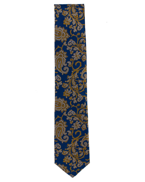 Yellow Paisley Silk Tie